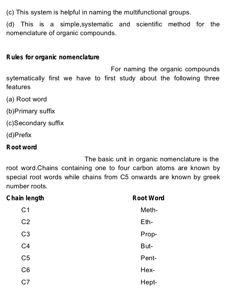 organic compound nomenclature